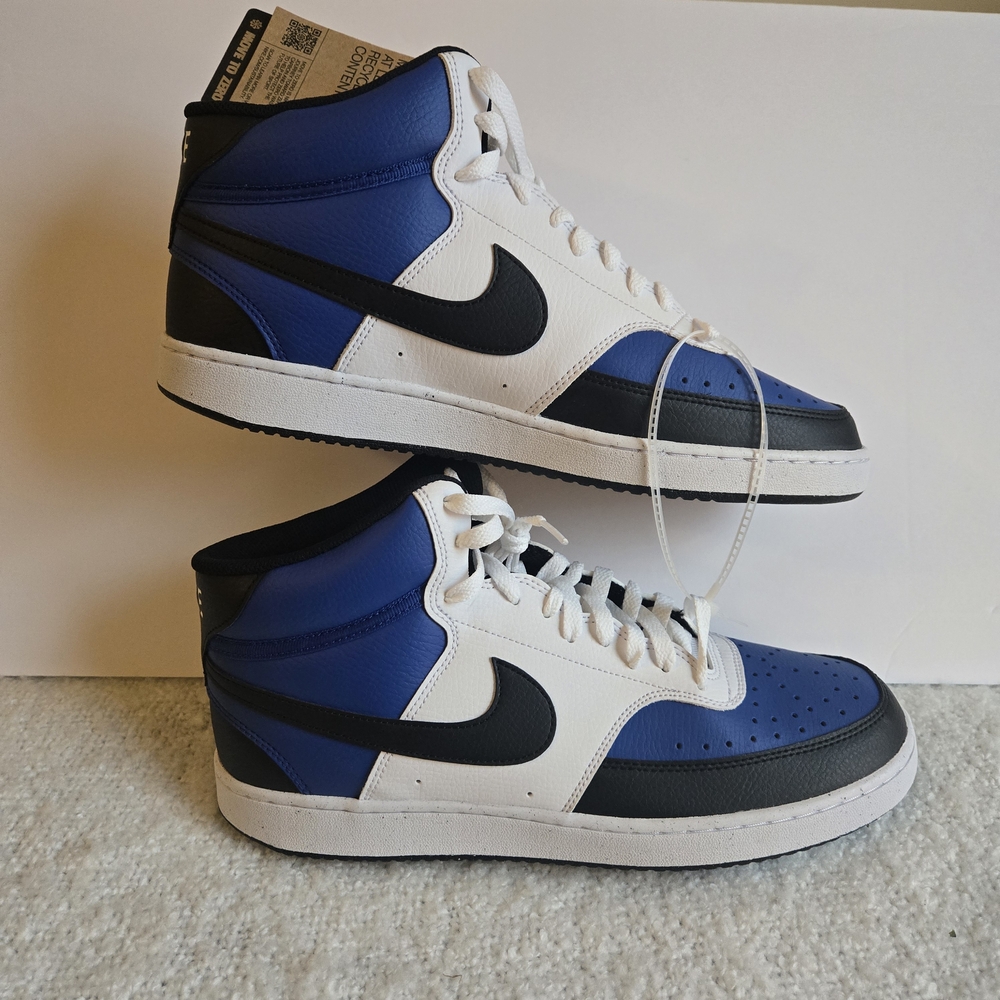 Men’s Nike Court Vision Mid Shoe-Royal Blue/White/Black Size 11 Brand New WT - Picture 8 of 12